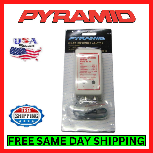 Pyramid NS60 RCA Line Level Converter Hi/Low Impedance Adapter Dual Channel Kit