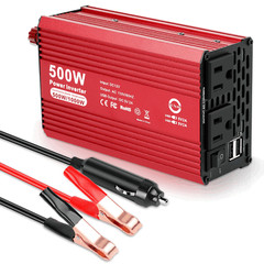 Car Vehicle Power Inverter 1000W Peak DC 12V to AC 110V 120V Converter 2 AC USB