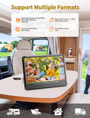 Portable 10.7″ IPS Mini TV with Antenna, HDMI, USB, Remote for Travel