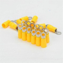 12-10 YELLOW Guage Wire Ring Terminals Electrical Vinyl Connectors Assortment