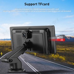 11.3″ Portable Dash Cam Wireless Apple CarPlay Android Auto Car Stereo microSD