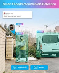 ZOSI 4K 8MP PoE Add-on Camera Person Vehicle Detect 2 Way Talk For ZOSI PoE NVR