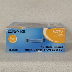 CRAIG 13 inch High Definition LCD TV 720p Model CLC503 PC Input Gaming Remote