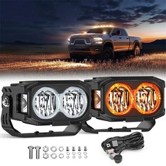 2X 4 inch 56W LED Work Light Bar Pods Flood Beam Off Road Truck Pods Fog Lamps