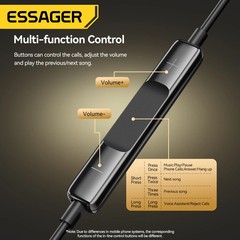Essager 3.5mm Wired Headphones In Ear Headset Wired Earphones with Microphone St