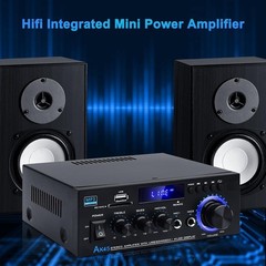 Home Audio Stereo Amplifier AK45: 300Wx2 Bluetooth 5.0 High-Power Receiver