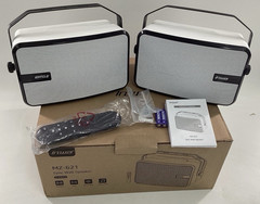 Inwa MZ-621 2-Pack Wireless Portable Speakers w/ Remote, White/Black 40W
