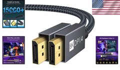 6.6ft DisplayPort 1.4 Cable – Supports 8K@60Hz, HDR & Gaming Devices
