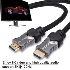 Braided&Gold-Plated HDMI 2.1 Cable Supports Ultra Resolution 8K 7680*4320p lot