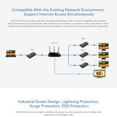 Lenkeng LKV373A V4.0 HDMI Extender Over cat5e/6 Cable Up to 120M TCP/IP 3D 1080P