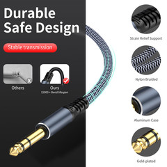 1/4 Inch Extension Cable 10Ft, 1/4″ Male to Female Stereo Headphone Guitar Cable