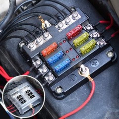 12V Fuse Box 6 Way 12 Volt Fuse Block ATO/ATC with LED Indicator Light