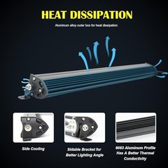 LED Light Bar Kits for Tractor, 2X 32” 300W Slim Spot White 32inch 2pc+72W 4pc