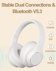 Headphones Wireless Bluetooth Over Ear, 40 Hours Playtime Wireless Headphones…