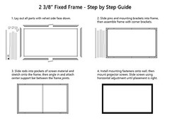 Silver Ticket Products Fixed Frame Projection Screen 16:9 4K HDTV Movie Theater