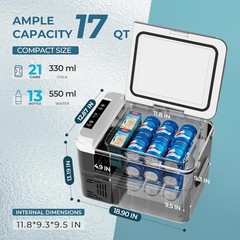 12V Car Refrigerator Freezer Portable Compressor Cooler APP Control for Camping