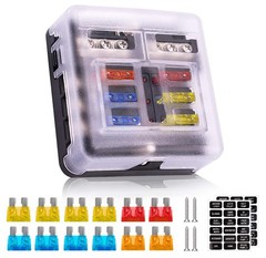 12V Fuse Box 6 Way 12 Volt Fuse Block ATO/ATC with LED Indicator Light