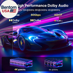 80Gbps Displayport Cable 2.1, 16K DP Cord [16K@60Hz,8K@240Hz,4K@540Hz 480Hz 240H