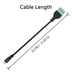 2 PCS Mini 8-Pin to 5-Pole Terminal Data Cable Mini 8-Pin Male to 5-Pole Term…