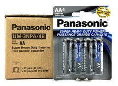 8x Panasonic AA Heavy Duty Carbon Zinc Batteries – Long Lasting – Exp 08/2028