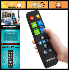 Universal Big Button TV Remote – Easy to Use, Ideal for Seniors, Compatible with