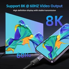 USB C Extender Adapter 40Gbps, 8K 60Hz C Male to Female Extension