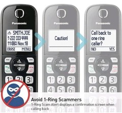 Panasonic Cordless Phone with Answering Machine, Advanced Call Black 2 Handsets