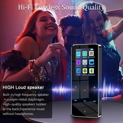 Bluetooth 5.0 MP3 Player HiFi Lossless Sound FM Radio Music Voice Recorder 144GB