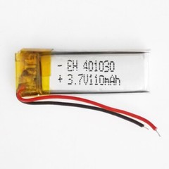 2PCS 3.7V 110mAh 401030 Li-Po Rechargeable Battery For Mp3 bluetooth Headset GPS