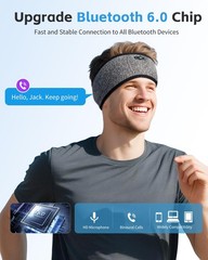 Sleep Headphones Bluetooth 6.0 Headband, 3-IN-1 Sleeping Headband Headphones …