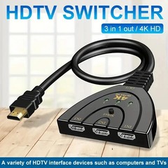 4K HDMI Switch 3 Port Splitter Cable Switcher HUB Adapter for HDTV PS4 Xbox PC