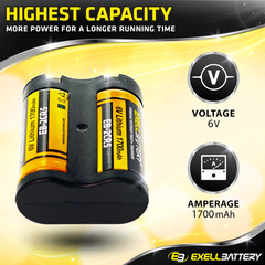 20x 6V 1700mAh 2CR5 Photo Lithium Battery Compatible With DL245 EL2CR5 2CR5M