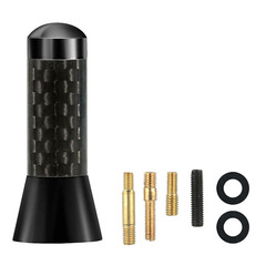 Universal inches Car Antenna Auto Aluminum Alloy aerial Carbon Fiber Radio FM US