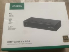 UGREEN HDMI Switch 5 In 1 Out 4K@60Hz with Remote Support 3D CEC HDR HDCP2.2