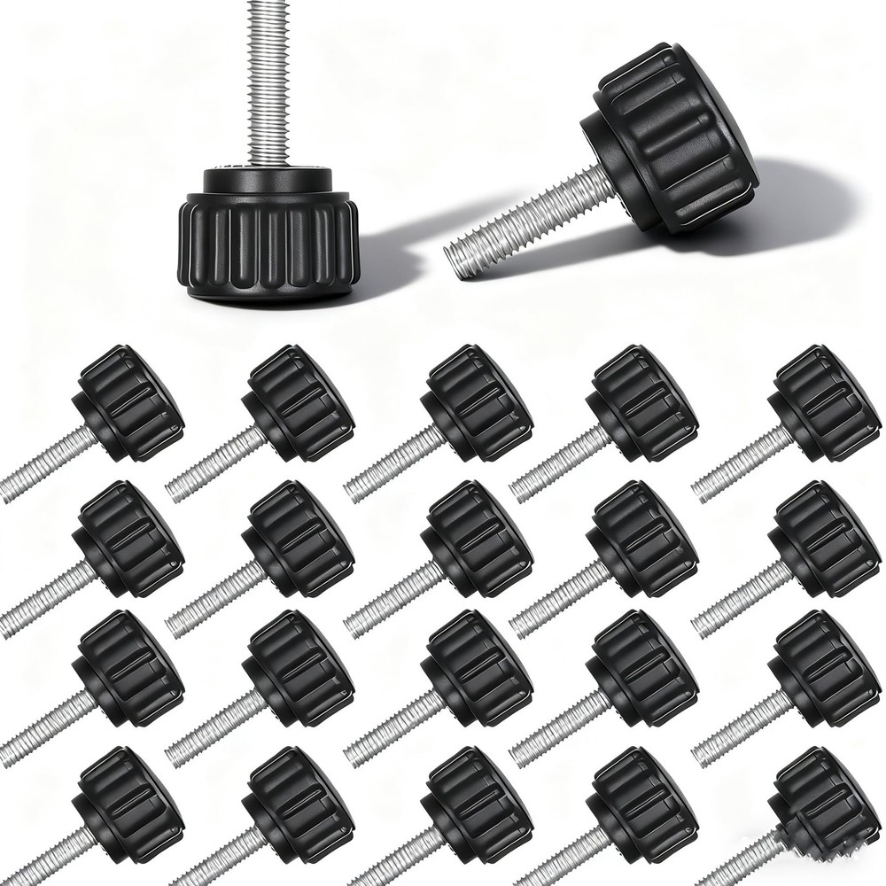 24 Pieces x 15 mm Threaded Knurled Thumbscrew, Monitor Screws for Vesa Mount …