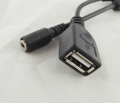 USB 2.0 A Female To 2.5×0.7mm Female DC Tip Power Adapter Converter Cord Cable