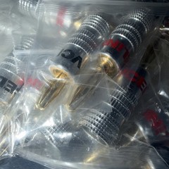 Banana Plugs Audio Jack, 24k Gold Dual Screw Lock Speaker 6 Pairs VCELiNK
