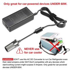 AC Wall Outlet To 12V 5A DC Cigarette Lighter Car Socket Adapter,Female US Plug
