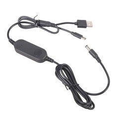 USB C And USB To DC5521 12V 12W Power Adapter Cord Boost Line With Indicator