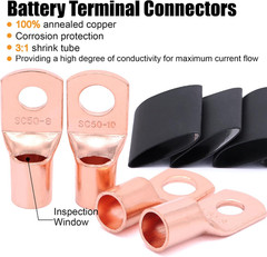 AWG 1/0 Battery Cable,0 Gauge Wire (20 Feet Black+20 Feet Red) Copper Clad Alumi