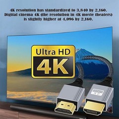 4K HDMI Cable 120HZ 2.0 Ultra High Speed 0.3m/1m/1.5m/2m/3m/5m TV, Video Cable