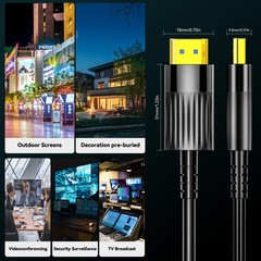 Anehmeta Fiber Optic HDMI Cable 200FT/61M, Long HDMI 2.1 Cable Support 48Gbps…