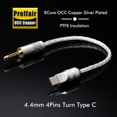 OCC Type-C To Aux Cable USB C Male To 2.5mm 3.5mm 4.4mm Music Audio Adapter