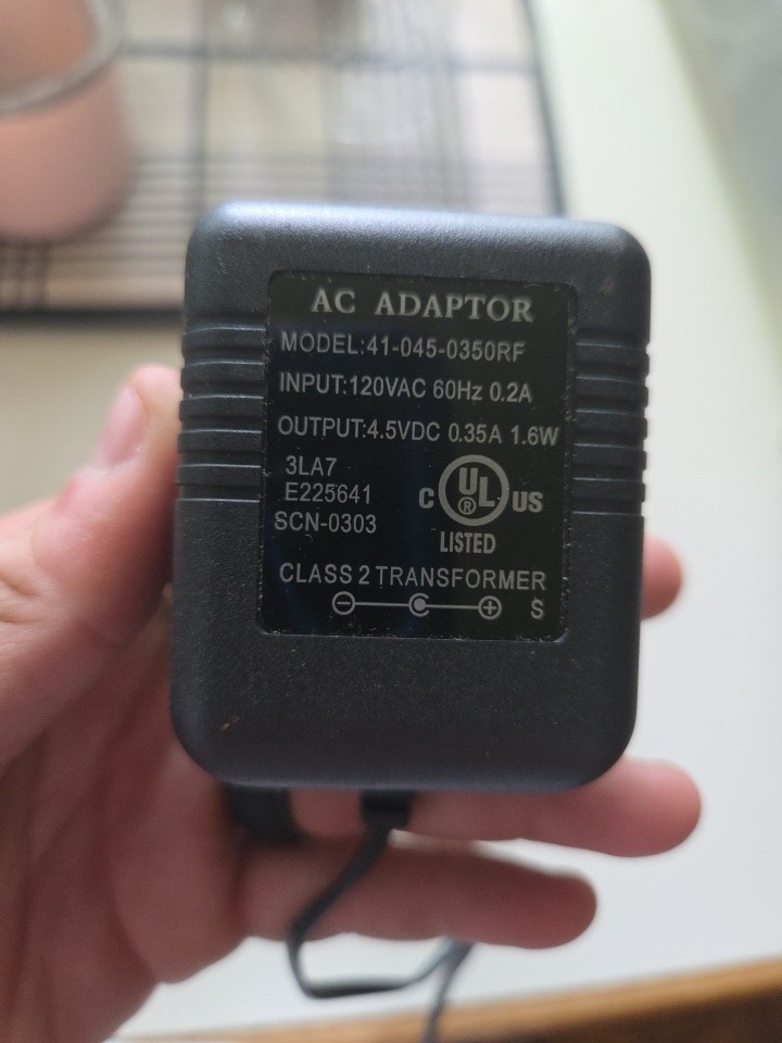 Class 2 Transformer Power Supply AC Adapter 120v 60Hz 15W AC / 12v 600mA DC