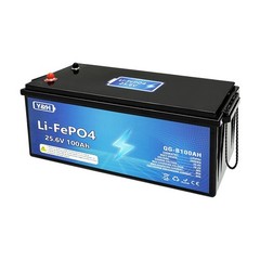 24V 100AH 2560Wh LiFePO4 Lithium Battery w/Bluetooth Communication BMS,From USA