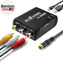 S Video to HDMI Converter, AV RCA to HDMI Converter, Includes RCA Cable + S Vide