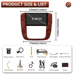 For GMC Yukon Chevy Tahoe Suburban Android 13 Apple Carplay Car Stereo Radio GPS