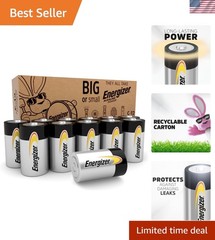 C Batteries Power 12 Pack Alkaline Long Lasting Household Use Devices