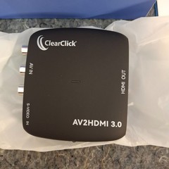ClearClick AV to HDMI 3.0 Video Upscaler Device AV2HDMI Converter 3rd Generation