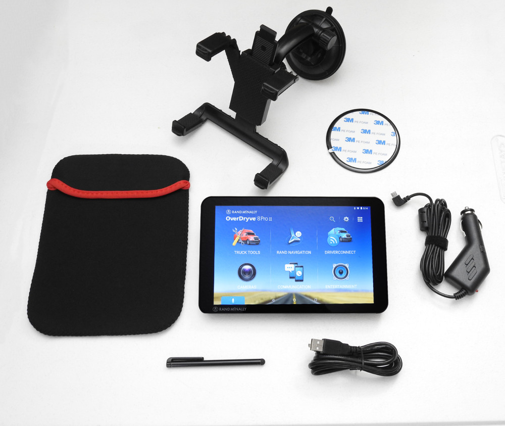Rand McNally OverDryve 8 Pro II Truck GPS w/ Dash Cam and Extra Accessories